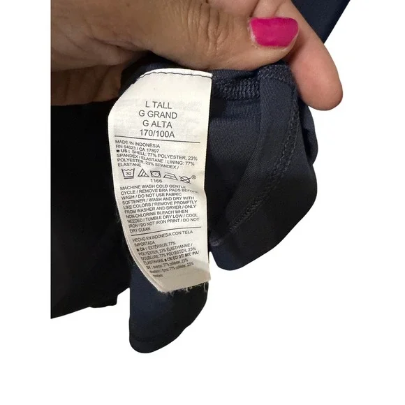 Old Navy Active Powersoft Go-Dry Exercise Dress Dusk Navy L Tall Built-in Shorts - Picture 5 of 7